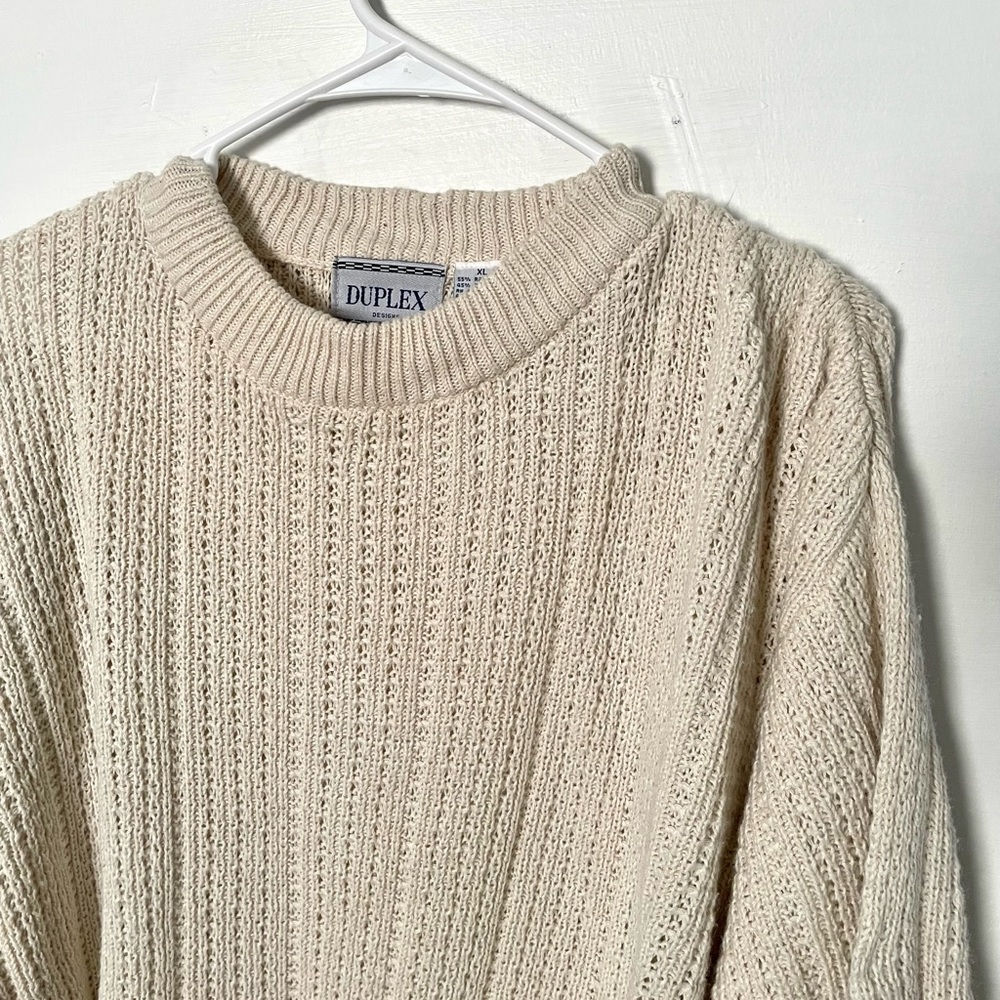 Duplex Cream Sweater
